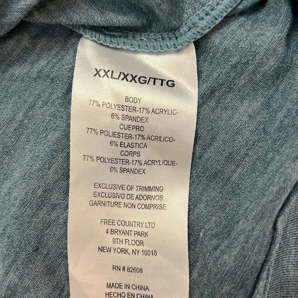 FREE 2 B workout shirt, Activewear size XXL - Picture 6 of 11